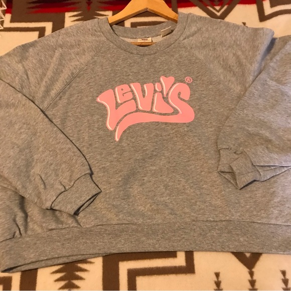 Levi's Crop Crewneck Sweatshirt Women’s Size XXL - Picture 3 of 8